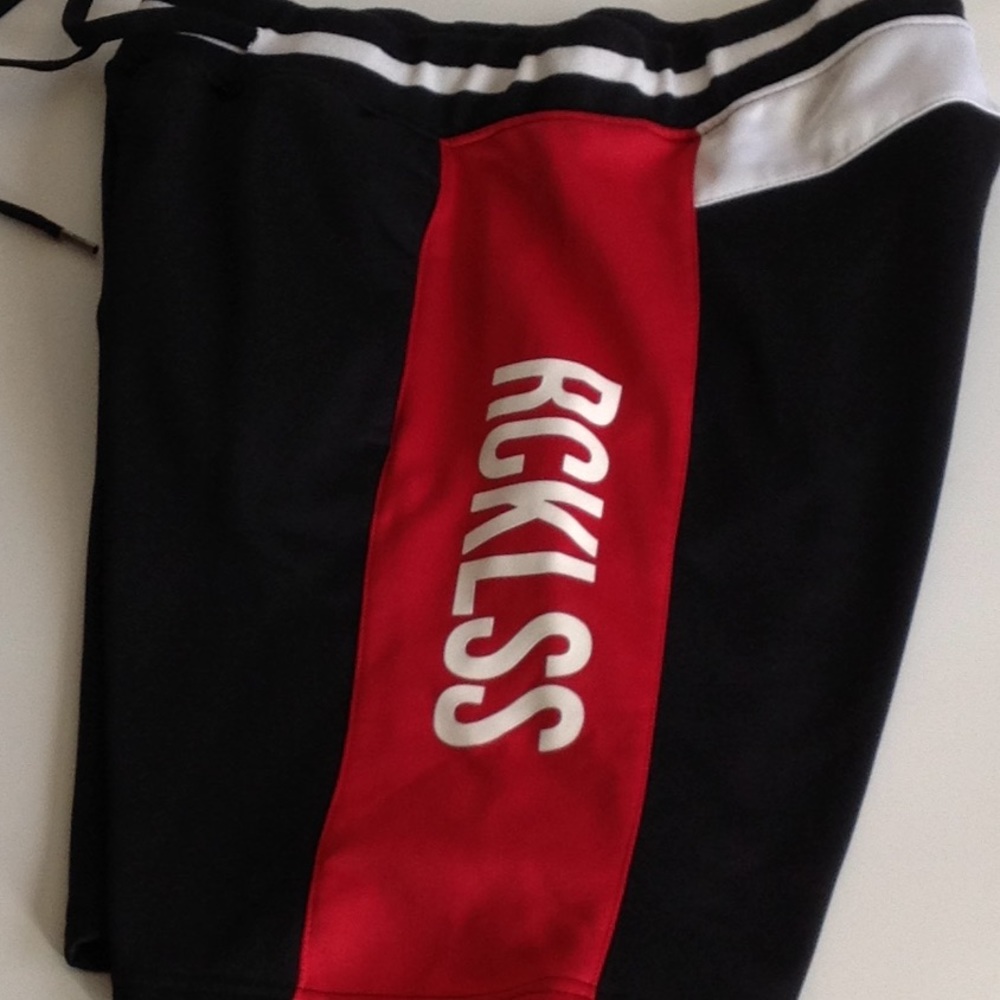 RCKLESS Black Red White Men's Shorts XXL